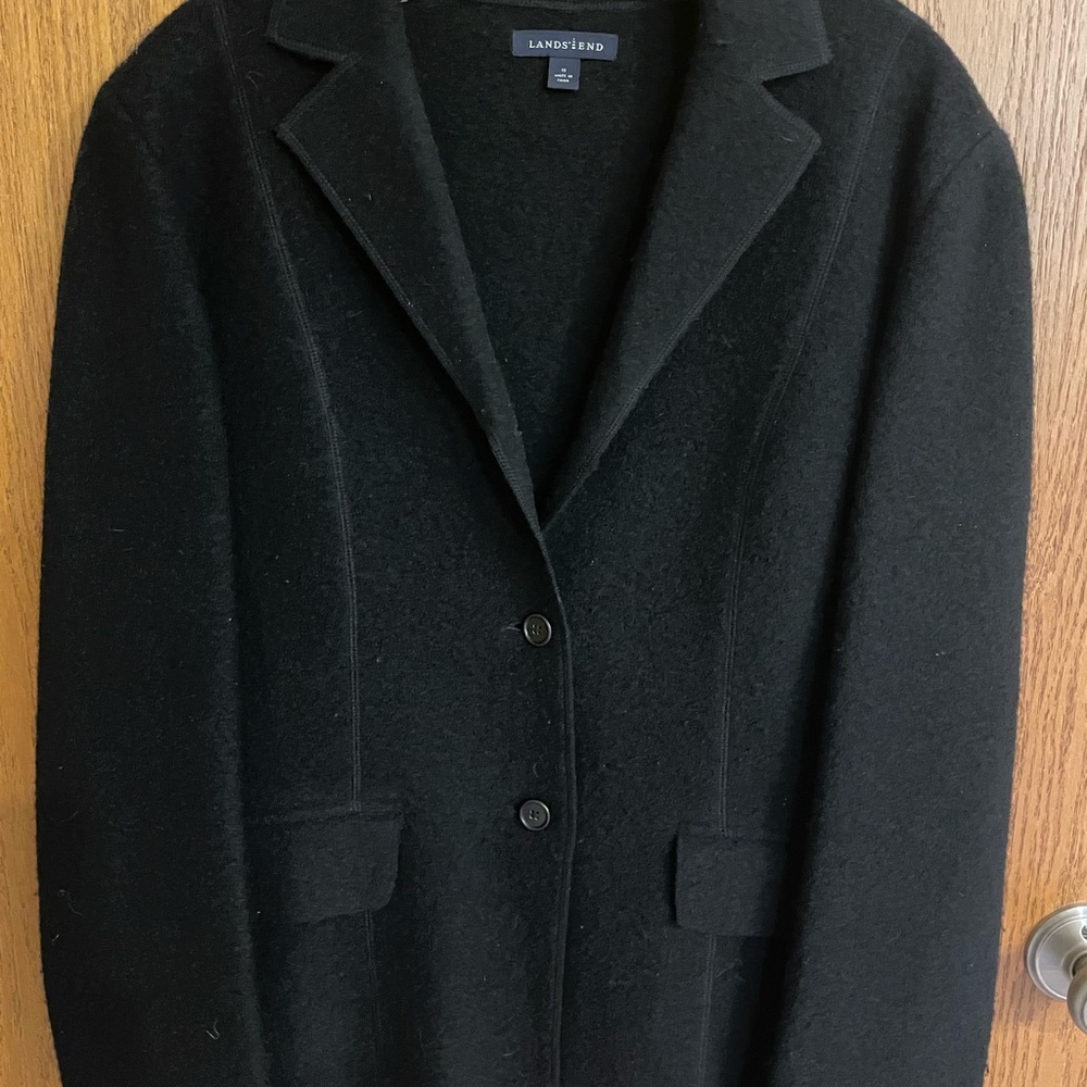 Lands' End Women’s Classic Wool Button Blazer